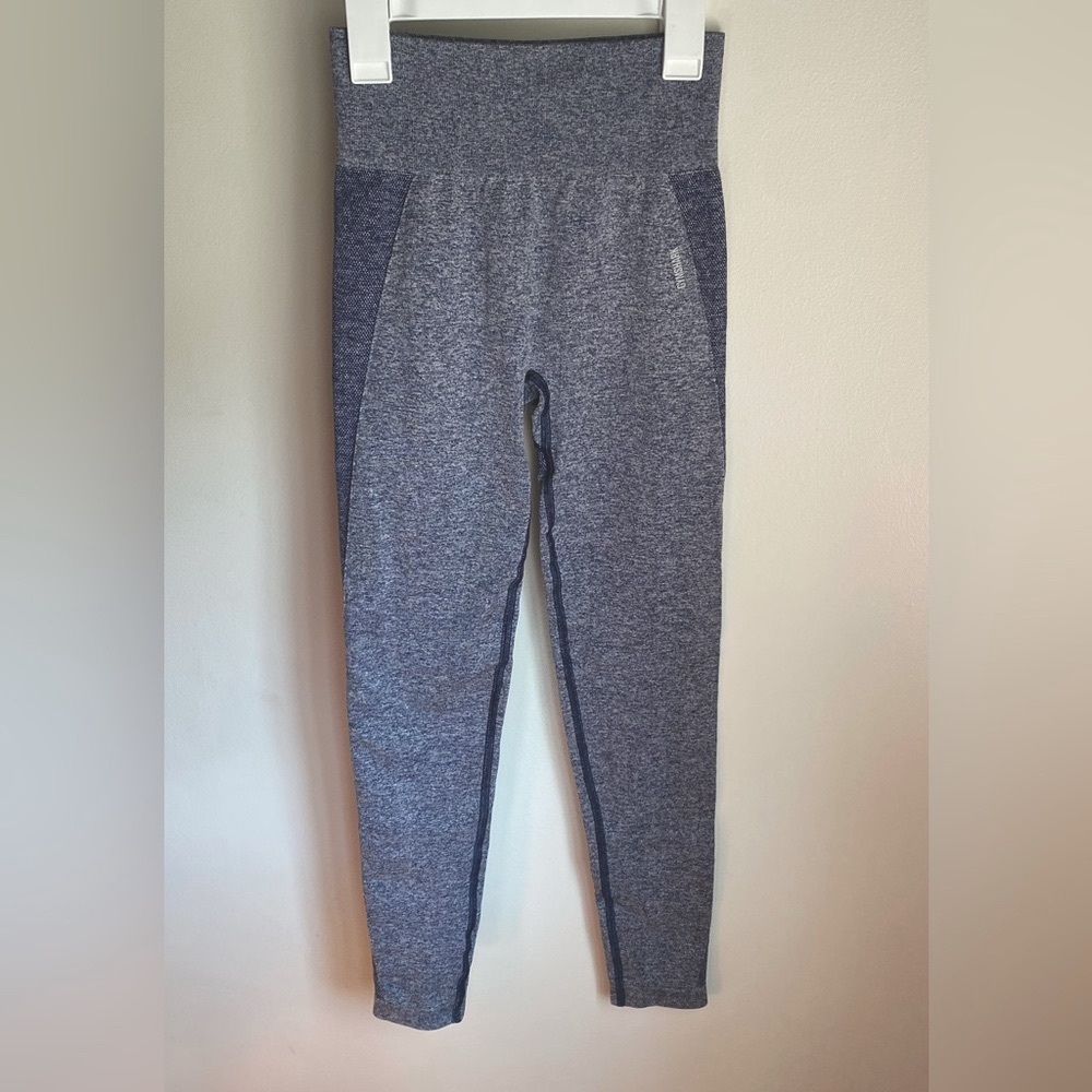 Gymshark Flex High Waisted Full Length Leggings Blue Marl ( size S ) - Picture 2 of 5